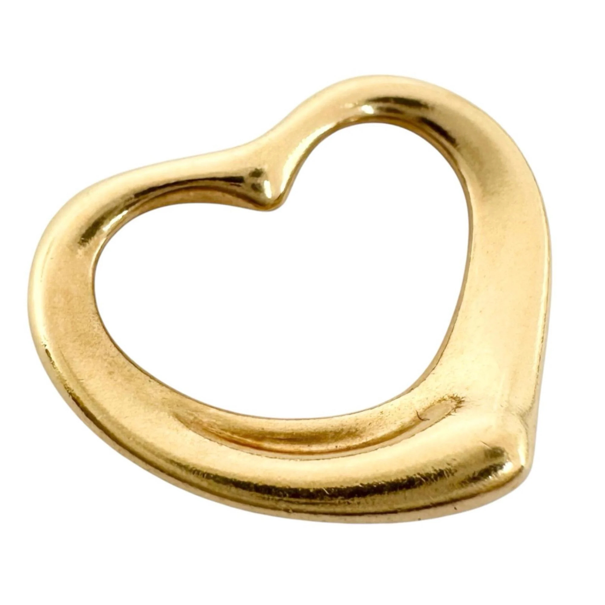 Tiffany & Co. Elsa Peretti Open Heart Pendant Top, 750 Gold, Women's